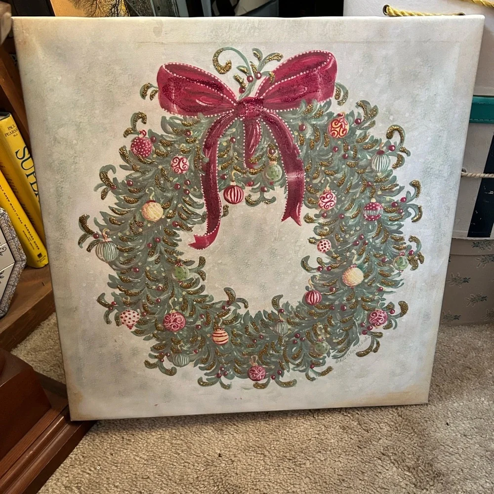 Vintage Christmas Wreath Picture